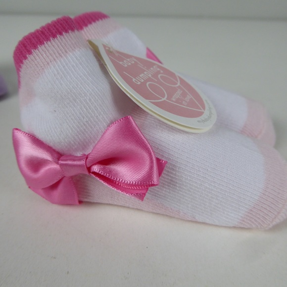 Baby Dumpling Bow Leopard Infant Socks Bundle NWT - Picture 10 of 10